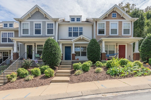 craftsman inspired home with covered porch