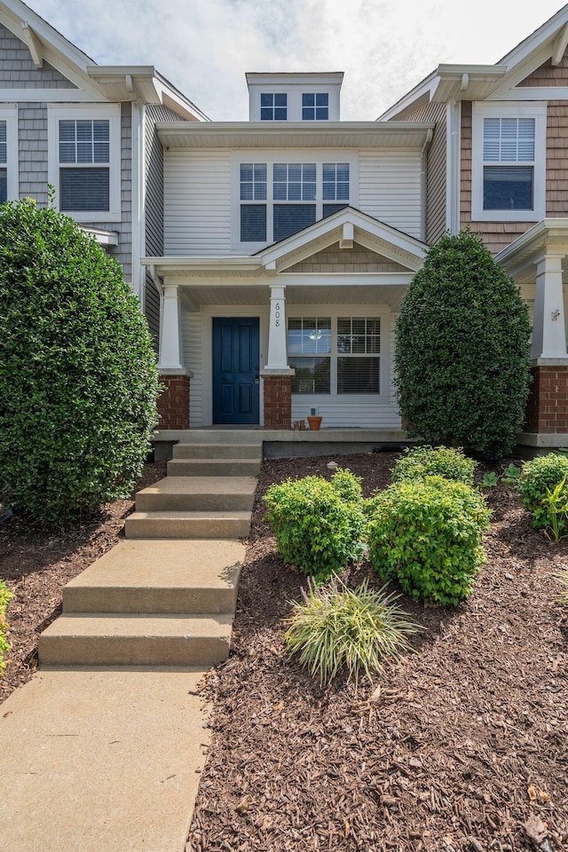 view of front of home with a porch