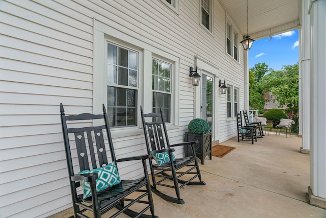 view of patio with a porch