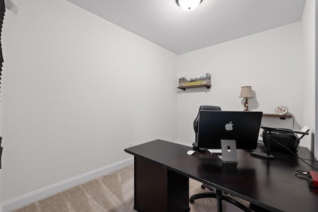 office area featuring carpet floors