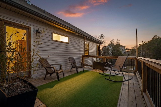 view of deck at dusk