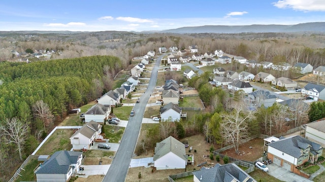 aerial view featuring a mountain view