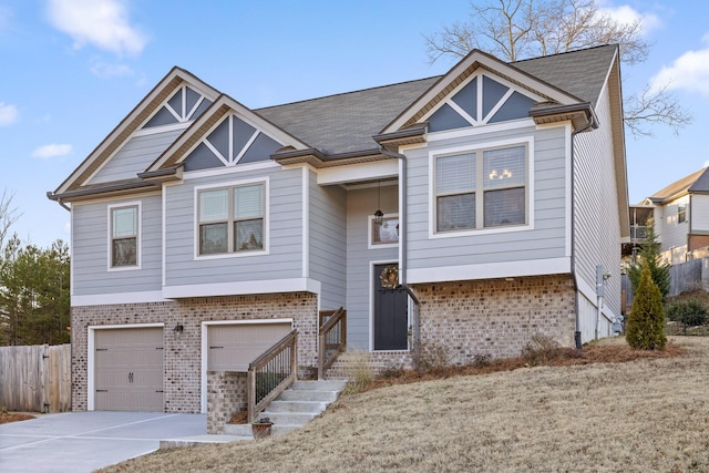 view of front of house featuring a garage