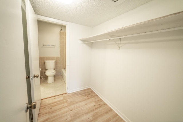 walk in closet featuring hardwood / wood-style floors