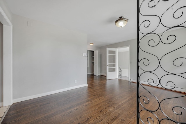 interior space featuring dark wood-type flooring