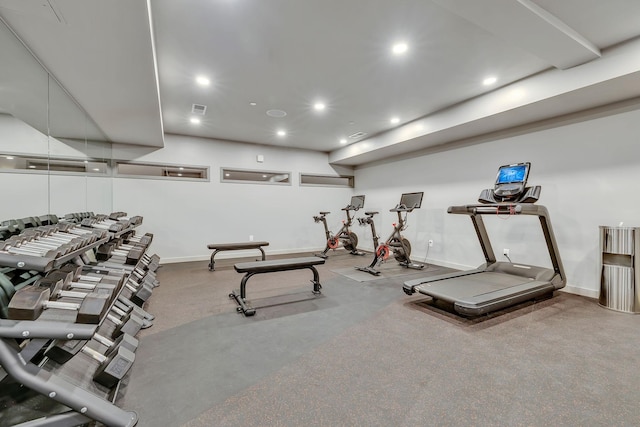 view of exercise room