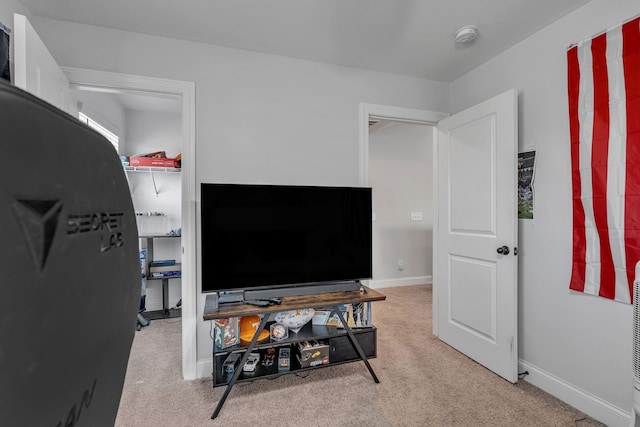 bedroom featuring carpet