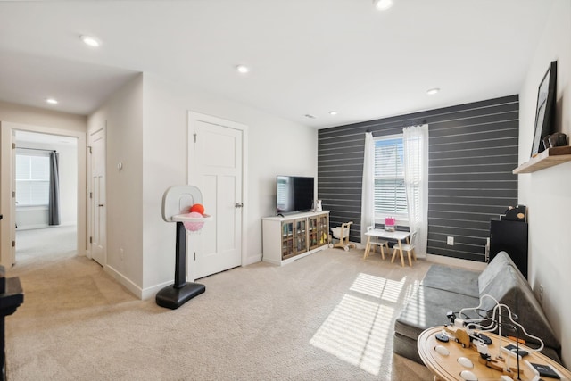 view of carpeted living room