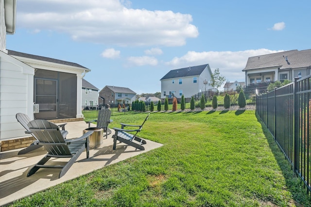 view of yard with a patio