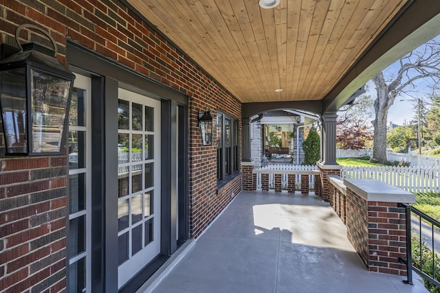 view of patio with covered porch