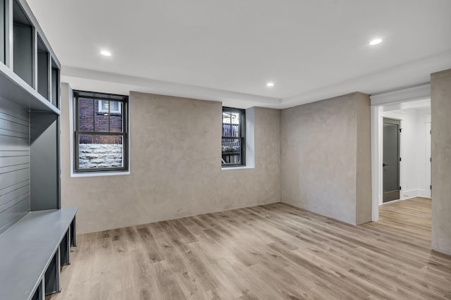 interior space with light wood-type flooring