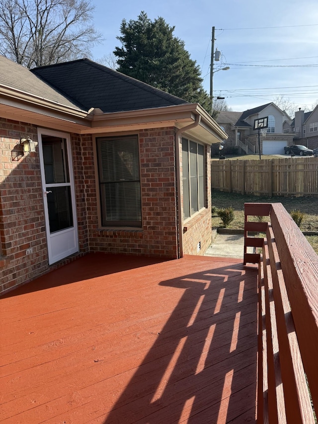 view of wooden deck