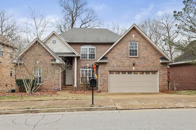 front facade featuring a garage