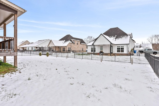 view of snowy yard