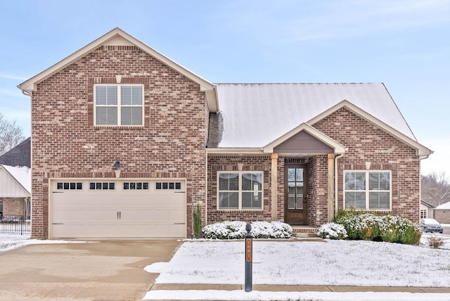 view of property with a garage