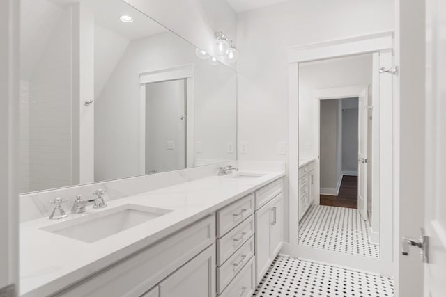 bathroom with vanity