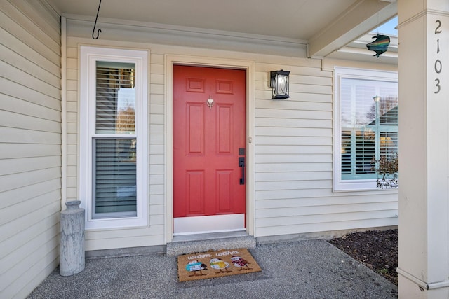 view of doorway to property