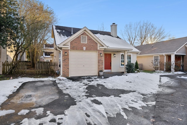 view of front of house featuring a garage