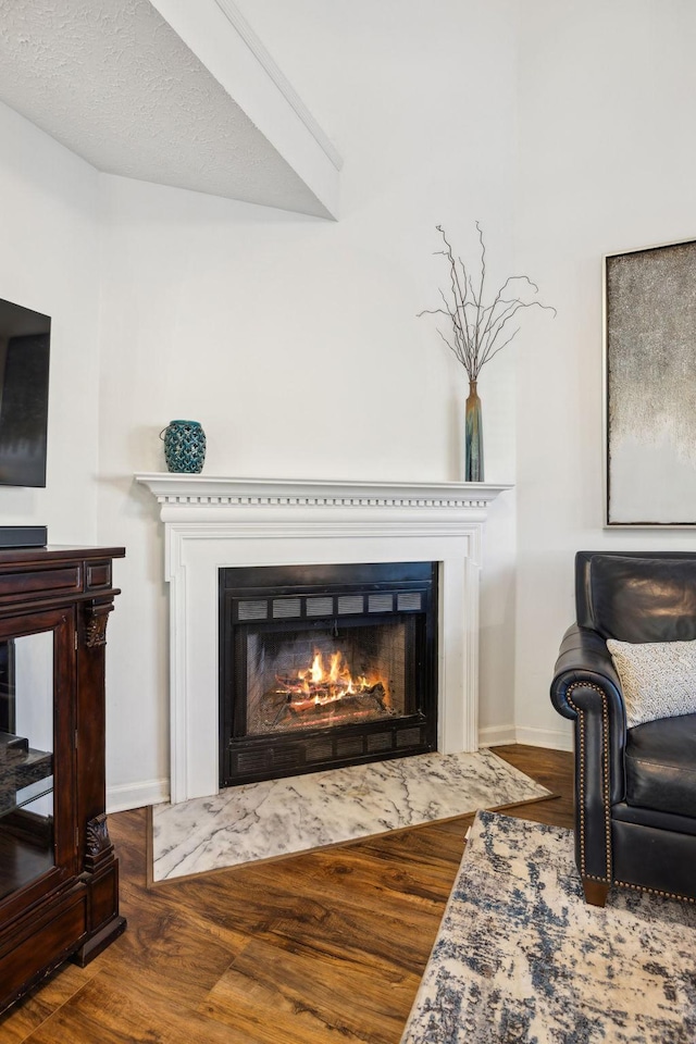 interior details featuring hardwood / wood-style flooring