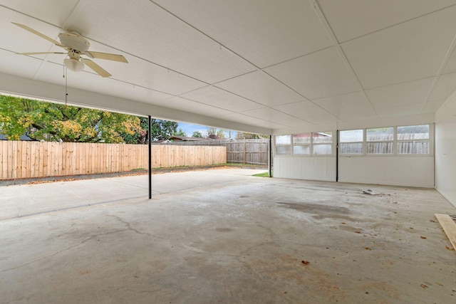 view of patio with ceiling fan