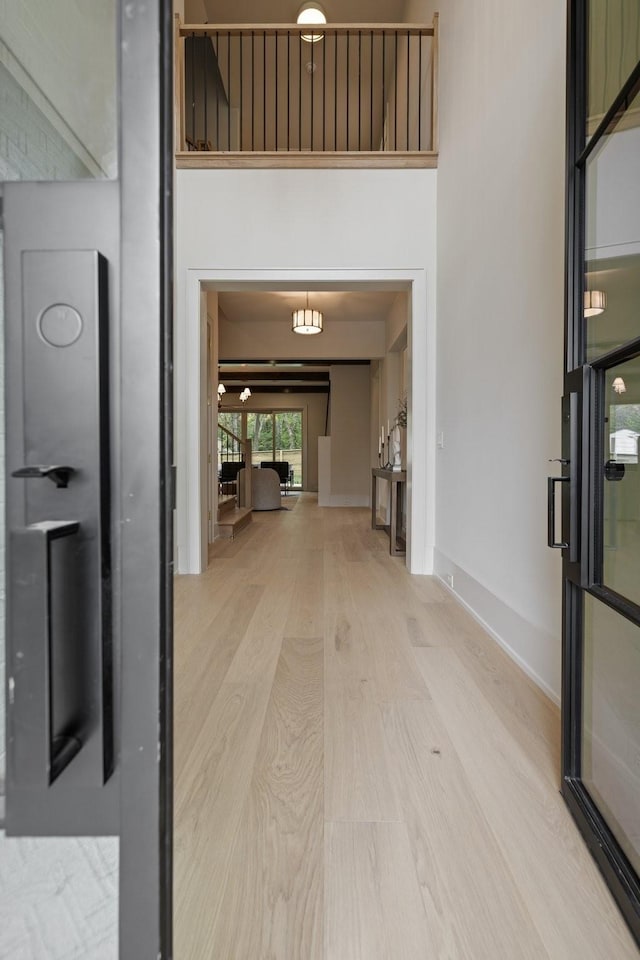 interior space featuring wood-type flooring