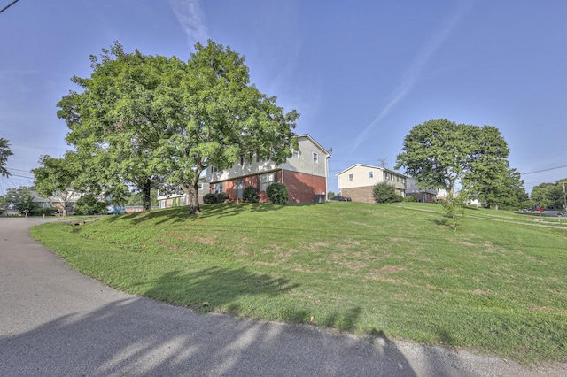 view of front of home with a front yard