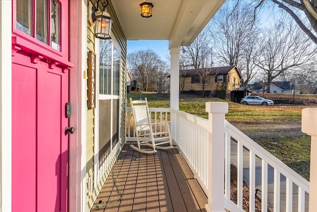 balcony with covered porch