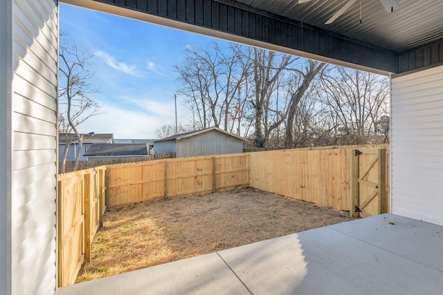 view of yard with a patio area