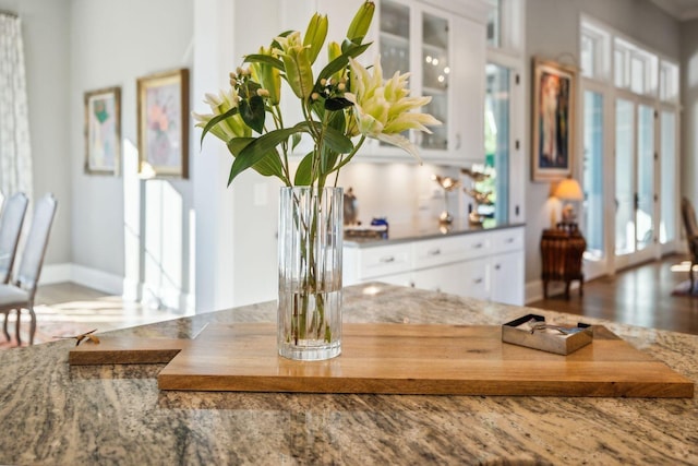 interior space with french doors