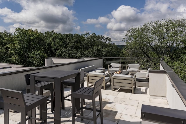 view of patio with an outdoor hangout area