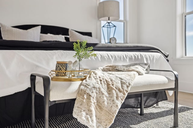 bedroom featuring hardwood / wood-style floors