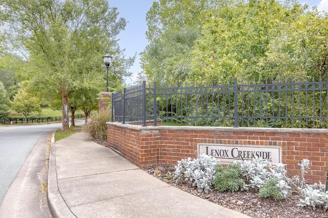 view of community sign