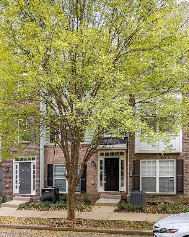 view of front of house featuring central AC unit