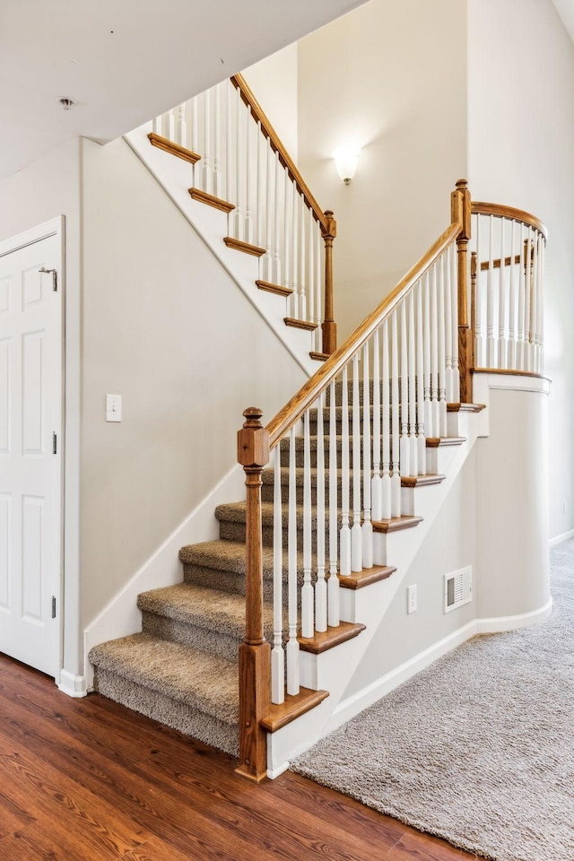 2016 Shamrock Dr, Spring Hill, TN 37174 - staircase with wood finished floors
