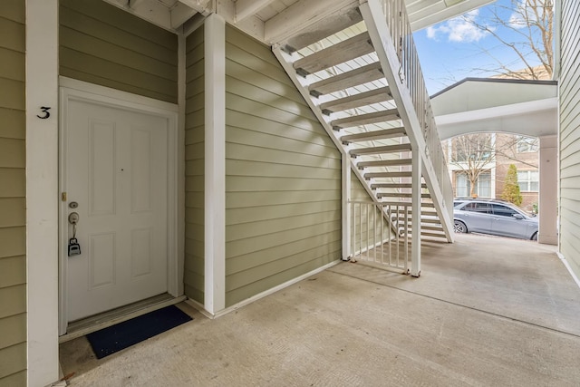 view of doorway to property