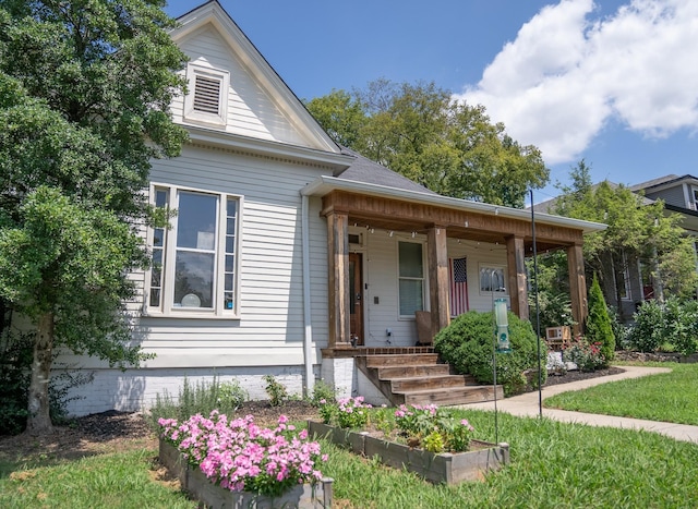 greek revival house with covered porch