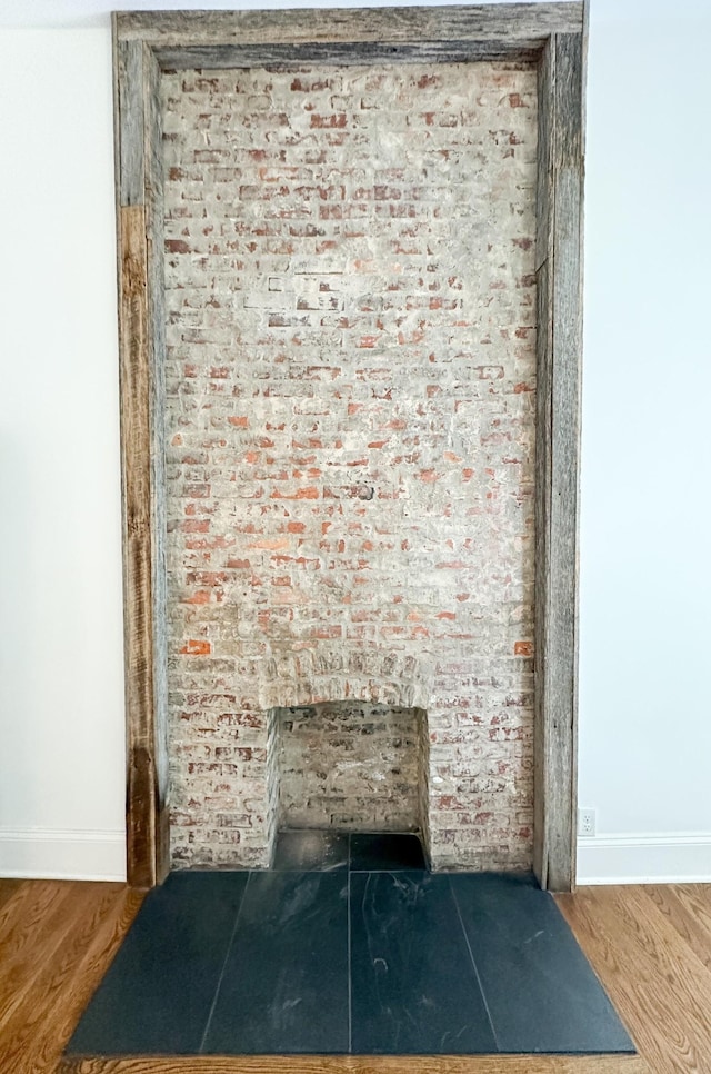 interior details with wood-type flooring