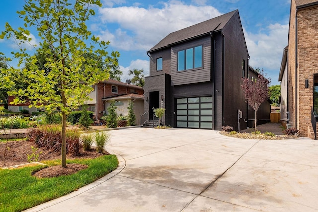 modern home with a garage