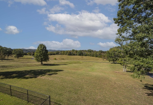 view of yard featuring a rural view