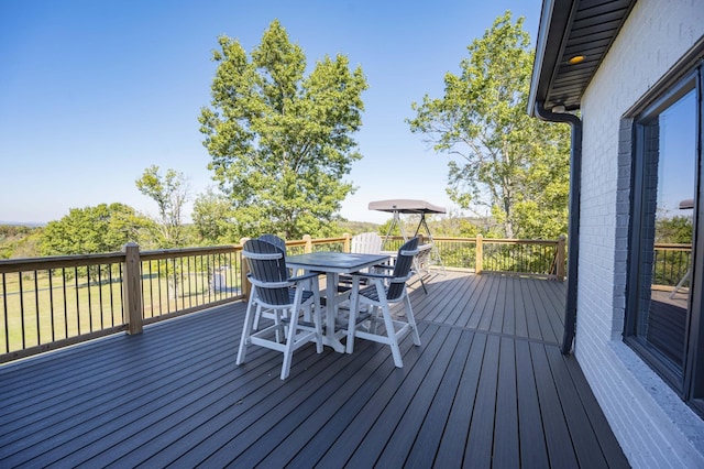 view of wooden terrace