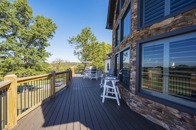 view of wooden deck