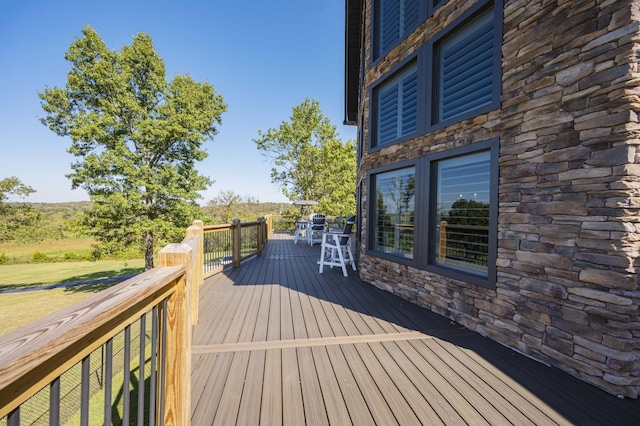 view of wooden terrace