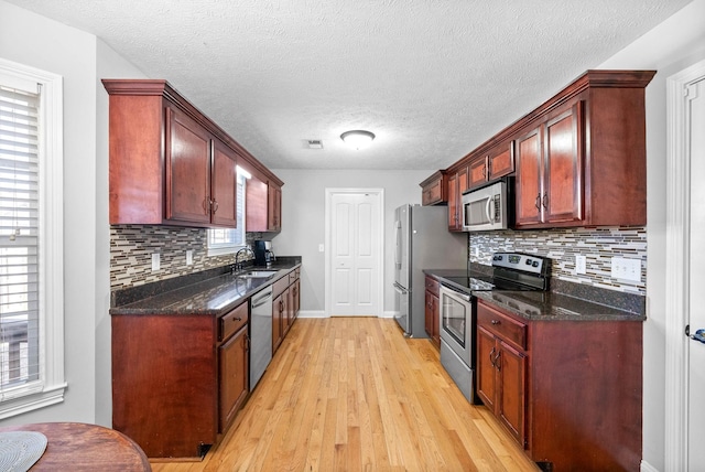 kitchen featuring sink, stainless steel appliances, and a wealth of natural light