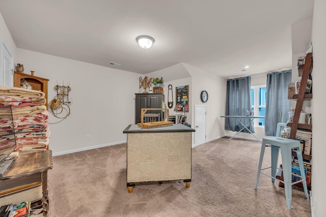 kitchen with carpet