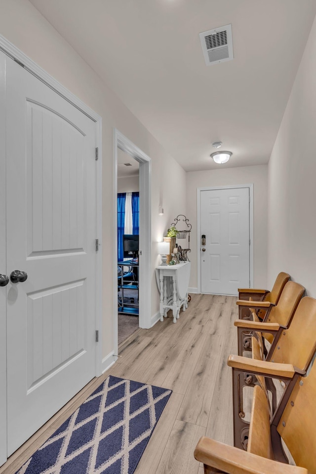 entryway featuring light hardwood / wood-style floors