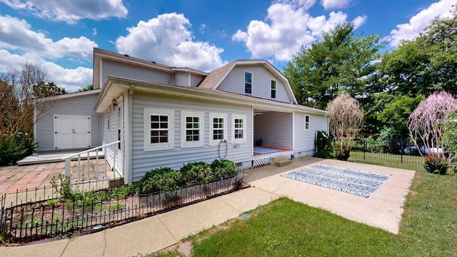 view of front of house featuring a patio area