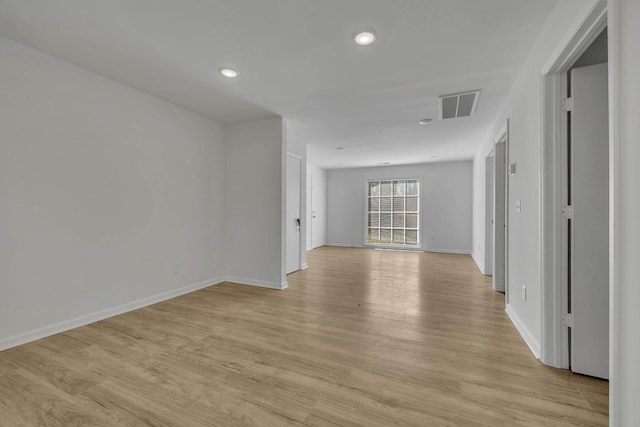 empty room featuring light hardwood / wood-style flooring