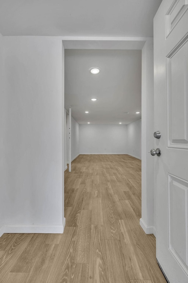 interior space featuring light wood-type flooring