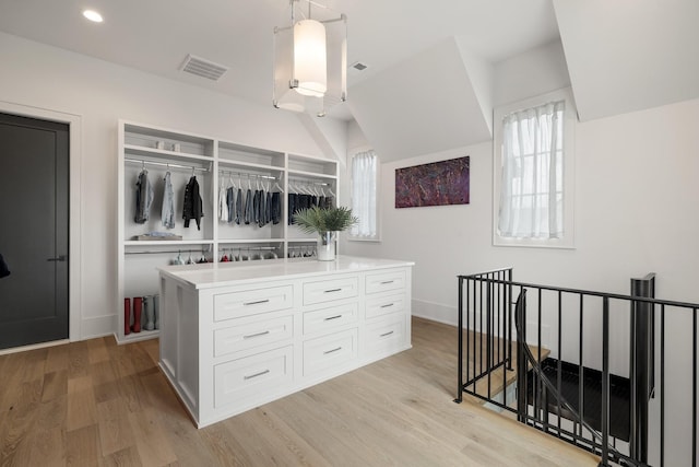 interior space featuring light wood-type flooring