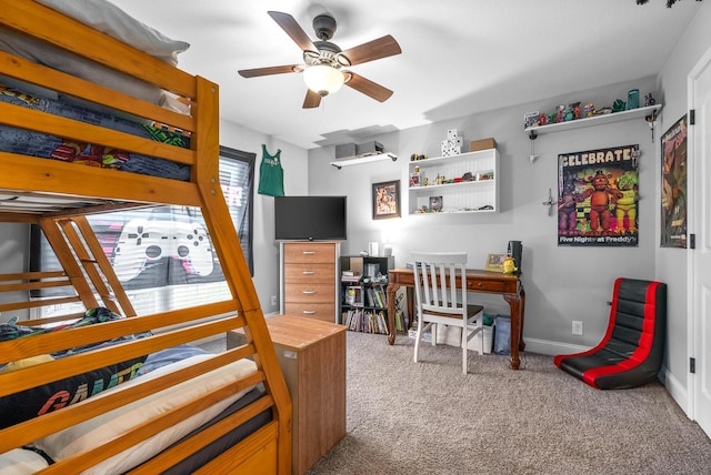 bedroom featuring carpet flooring